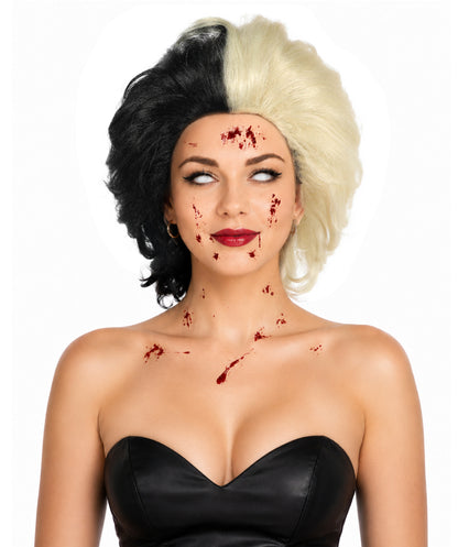 HPO Women's Evil Madame Wig - Dark Dramatic and Perfect for Halloween & Cosplay, Flame-retardant Synthetic Fiber