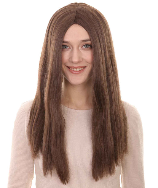 Brown Witch Style Wig | Straight Character Halloween Wig | Premium Breathable Capless Cap