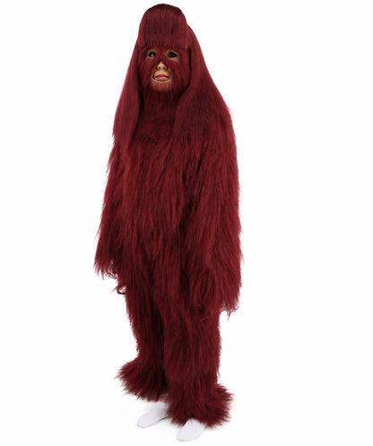 HPO Teen Extreme Hairy Person Costume Bundle & Mask Set - Full-Body Hair Suit Extra-Long Costume Wig for Halloween, Cosplay & Parties - Multiple Color Options