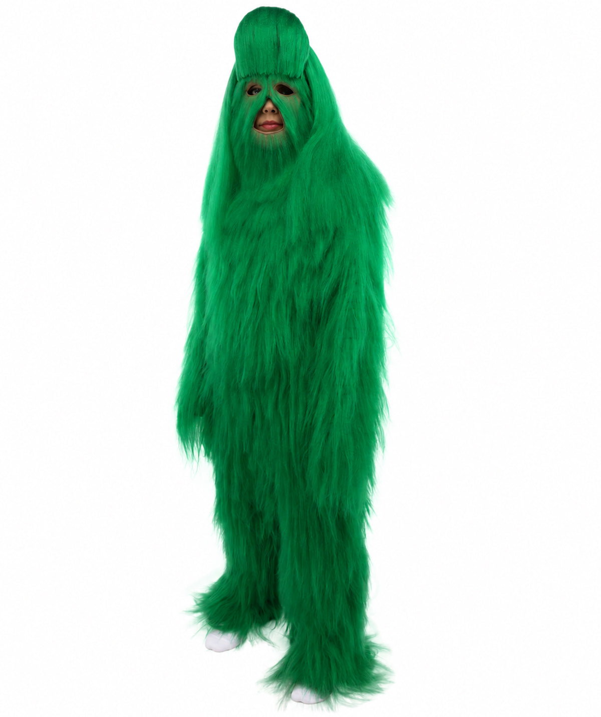HPO Teen Extreme Hairy Person Costume Bundle & Mask Set - Full-Body Hair Suit Extra-Long Costume Wig for Halloween, Cosplay & Parties - Multiple Color Options