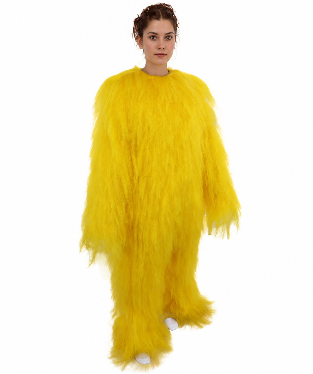 HPO Teen Extreme Hairy Person Costume Bundle & Mask Set - Full-Body Hair Suit Extra-Long Costume Wig for Halloween, Cosplay & Parties - Multiple Color Options
