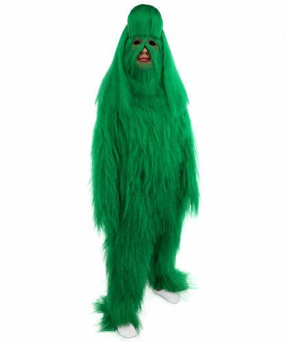 HPO Teen Extreme Hairy Person Costume Bundle & Mask Set - Full-Body Hair Suit Extra-Long Costume Wig for Halloween, Cosplay & Parties - Multiple Color Options