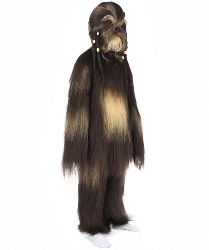 Unisex Long Hairy Elder Warrior Ape Military Leader Resistance Fighter Costume with Wig & Mask