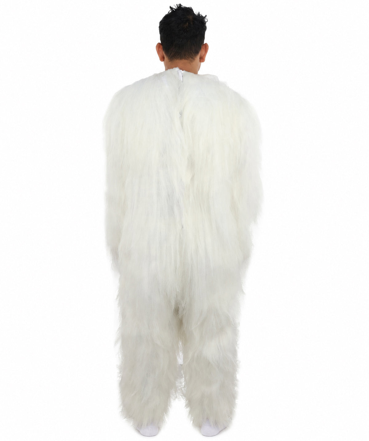 HPO Unisex Extreme Hairy Person Costume, Mask and Bundle - Full-Body Hair Suit Extra-Long Ash Brown Costume Wig for Halloween, Cosplay & Parties