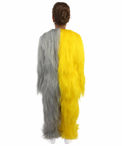 HPO Teen Extreme Hairy Person Two Part Costume, Mask and Bundle Set - Full-Body Hair Suit Extra-Long Costume Wig for Halloween, Cosplay & Parties - Multiple Color Options