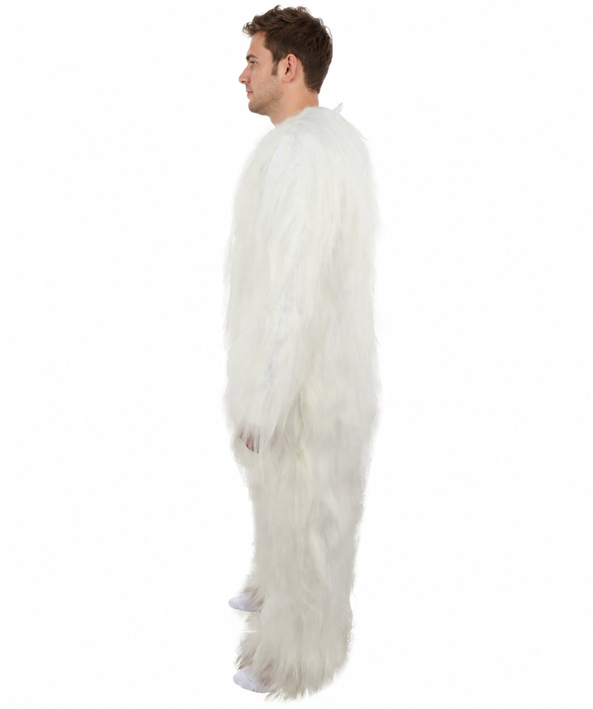 HPO Unisex Extreme Hairy Person Costume, Mask and Bundle - Full-Body Hair Suit Extra-Long Ash Brown Costume Wig for Halloween, Cosplay & Parties