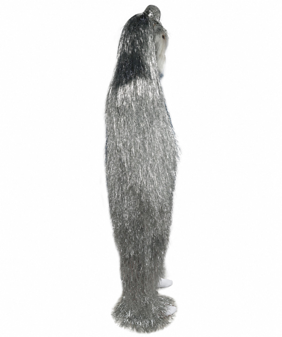 HPO Unisex Tinsel Hairy Two-Part Costume, Bundle & Mask Set | Full-Body Suit & Matching Mask | Long Hair Funny Costume for Halloween, Performers, Cosplay & Mascots
