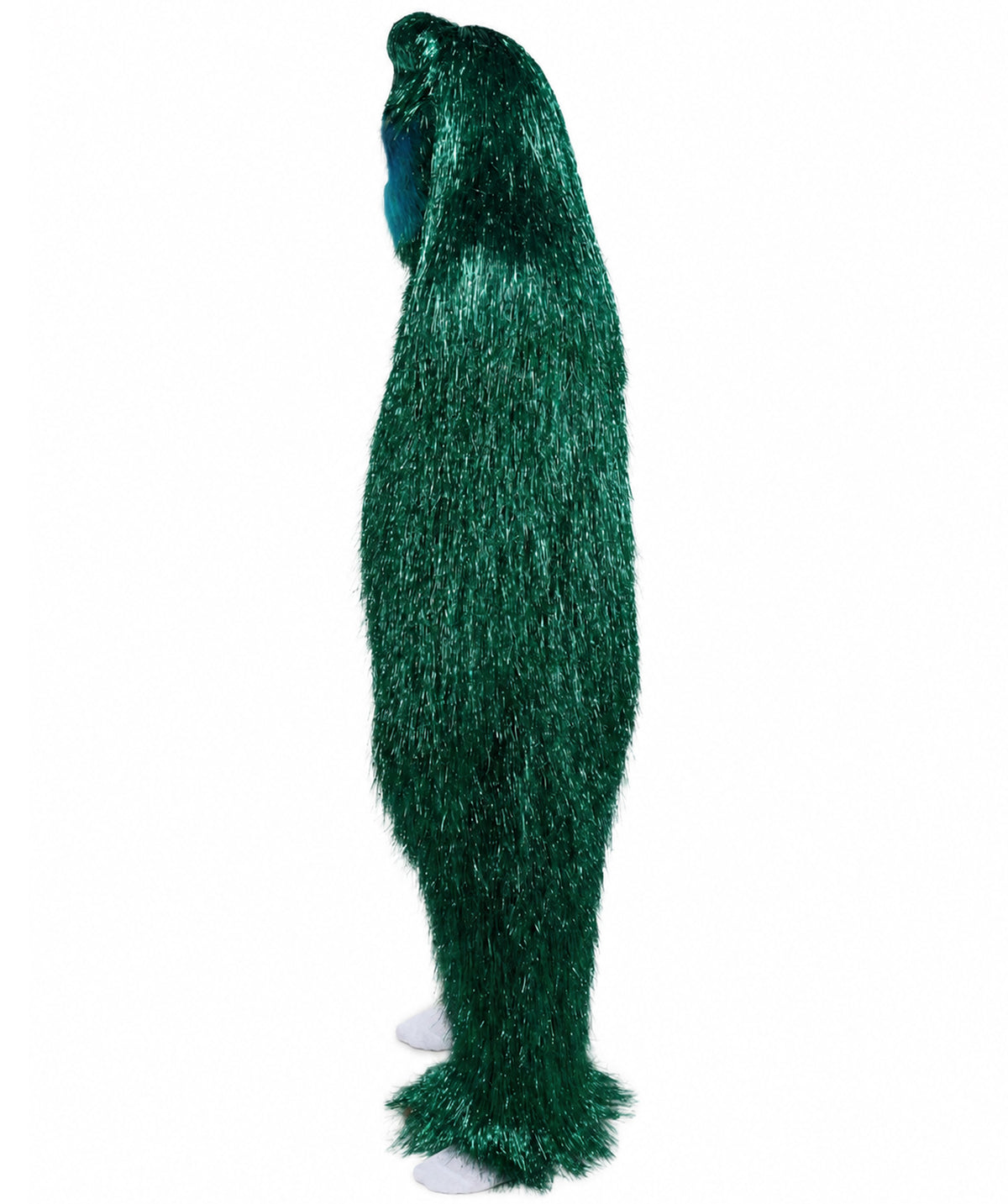 HPO Unisex Tinsel Hairy Two-Part Costume, Bundle & Mask Set | Full-Body Suit & Matching Mask | Long Hair Funny Costume for Halloween, Performers, Cosplay & Mascots