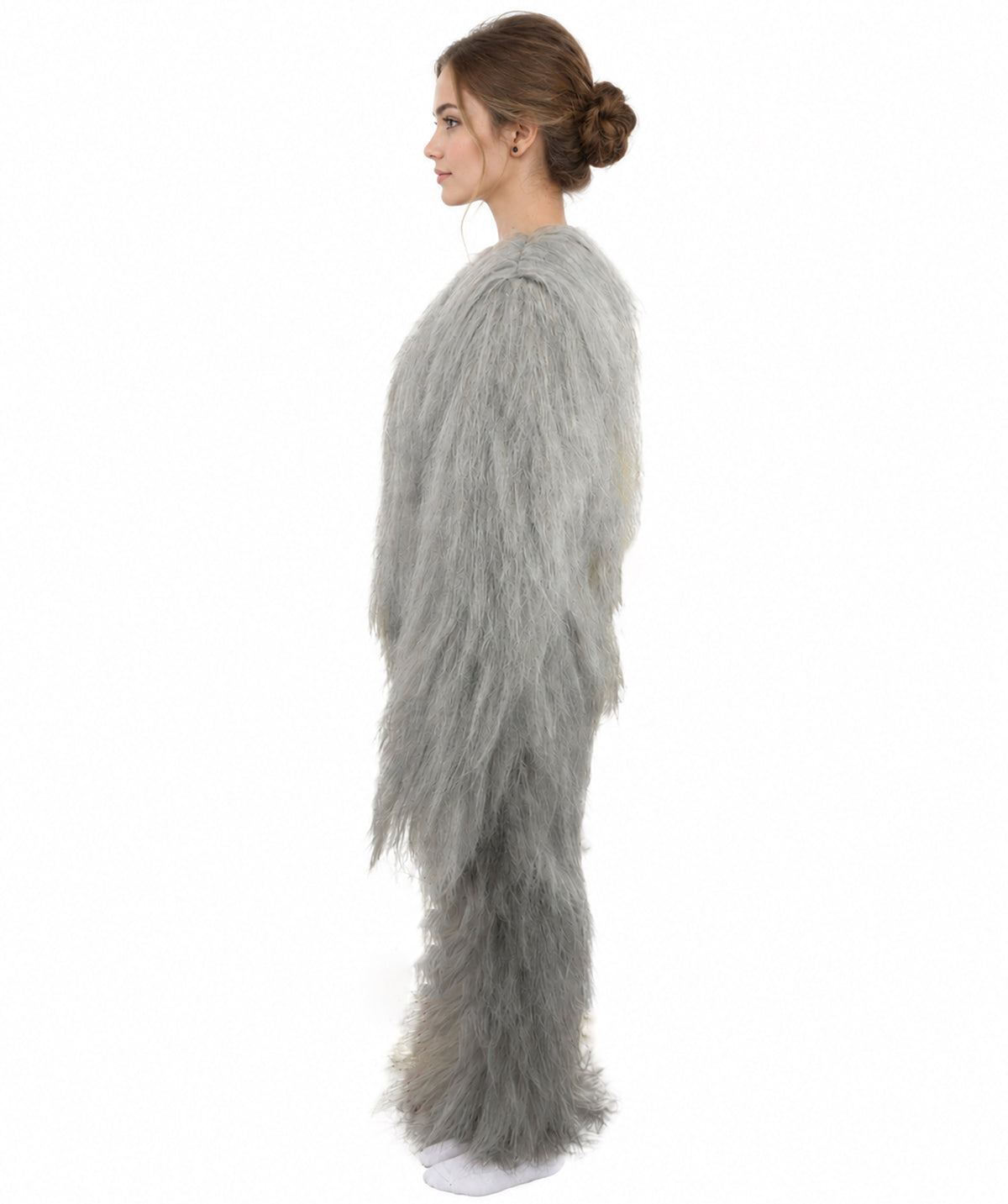 HPO Teen Extreme Hairy Person Two Part Costume, Mask and Bundle Set - Full-Body Hair Suit Extra-Long Costume Wig for Halloween, Cosplay & Parties - Multiple Color Options
