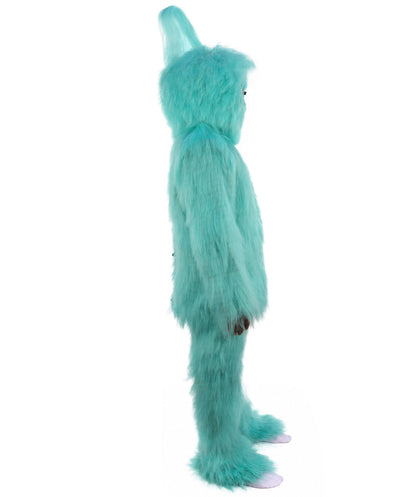 HPO Unisex Blue Furry Monster Costume, Mask and Bundle Set | Full Body Fur Costume with Matching Mask | Soft Plush Halloween Cosplay Outfit for Parties, Mascots & Performers