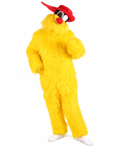 Unisex American Cartoon Character Yellow Mouse Costume | Perfect for Halloween | Flame-retardant Synthetic Fabric