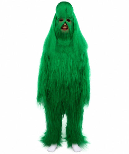 HPO Teen Extreme Hairy Person Costume Bundle & Mask Set - Full-Body Hair Suit Extra-Long Costume Wig for Halloween, Cosplay & Parties - Multiple Color Options