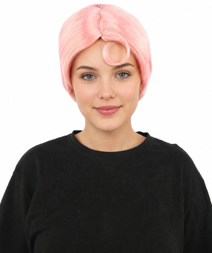HPO Adult Women’s 10-Inch Short Wig | Multiple Color Options | Celebrity Hairpiece for Costume, Cosplay, and Themed Parties | Sleek and Modern Hairpiece for Versatile Looks