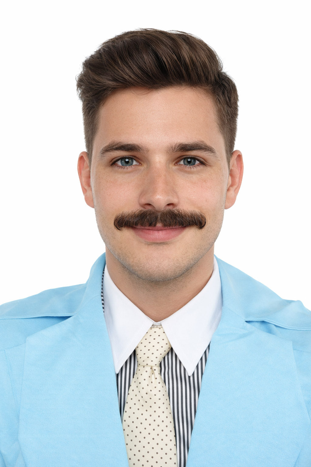 Men's Natural Human Hair Mustache | Facial Hair Multiple Colors Option | HPO
