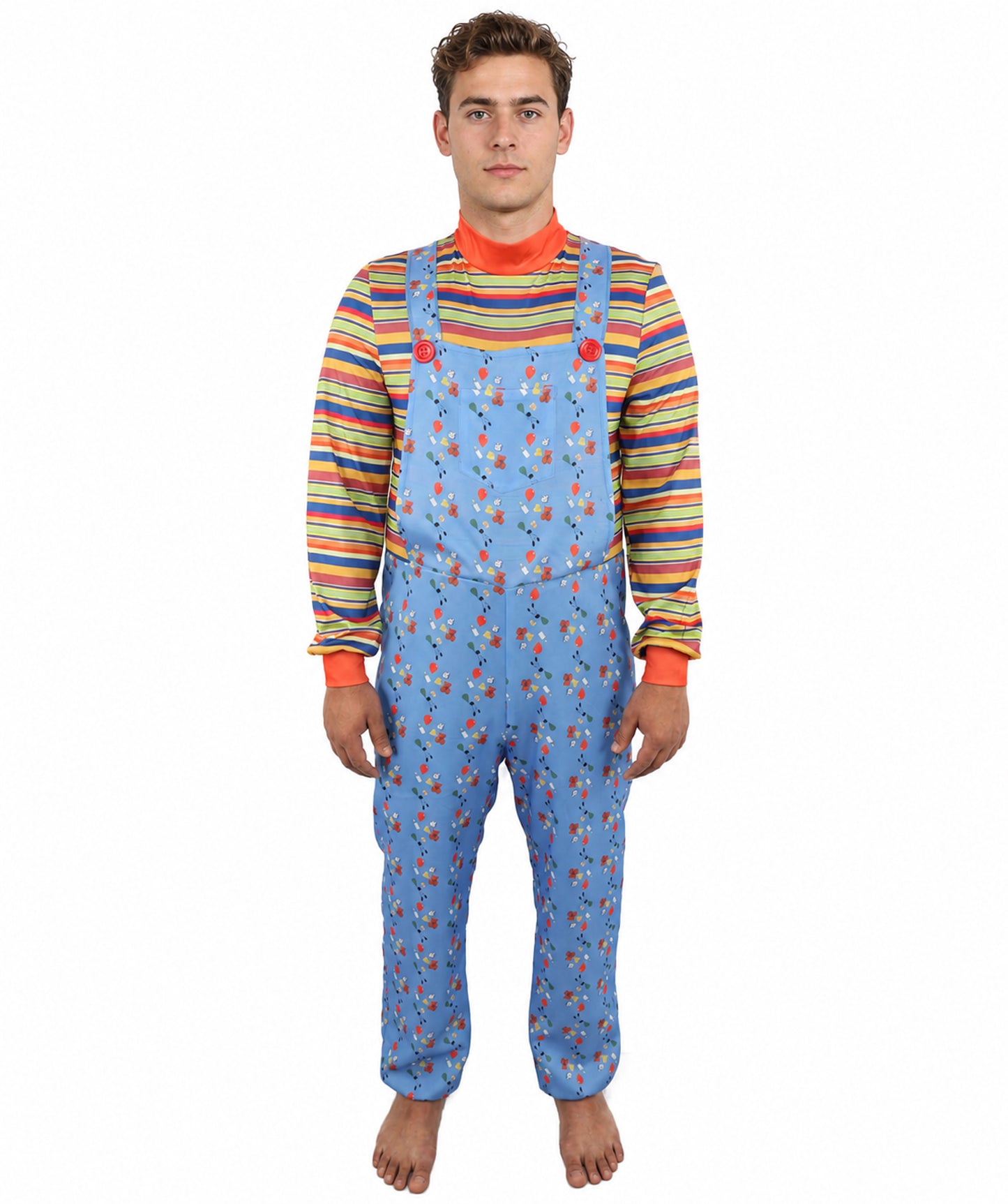 HPO Men's Junior Police Officer Costume Set | Blue Ronior and NW Fabric Construction with Matching Cap | Ideal for Halloween, Theater, Drag, and Themed Performance Events