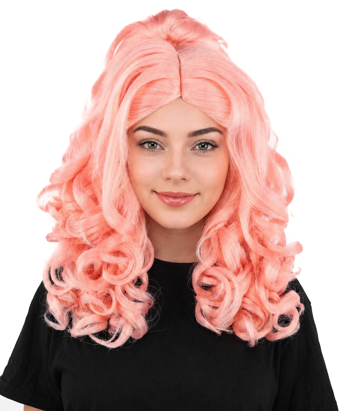 HPO Adult Long 20-Inch Curly Wig | Multiple Color Options | Ideal Cosplay, and Themed Parties | Soft, Natural-Looking, and Easy to Wear