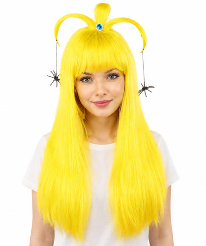HPO Adult Women's Spider Gothic Sculpted Wig | Multiple Color Options, create of synthetic fiber, architectural spider-leg loops with blunt bangs, breathable base | Party, Halloween, theater, drag, performance, costume events