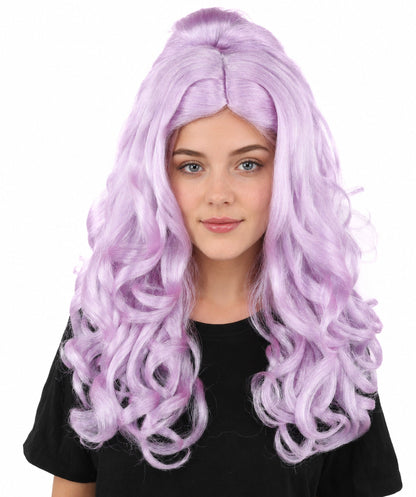 HPO Adult Long 20-Inch Curly Wig | Multiple Color Options | Ideal Cosplay, and Themed Parties | Soft, Natural-Looking, and Easy to Wear