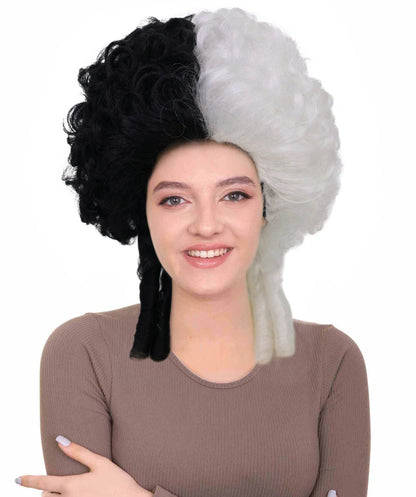 Womens Colonial Lady Wig | Blonde Curly Historical Wigs | Premium Breathable Capless Cap