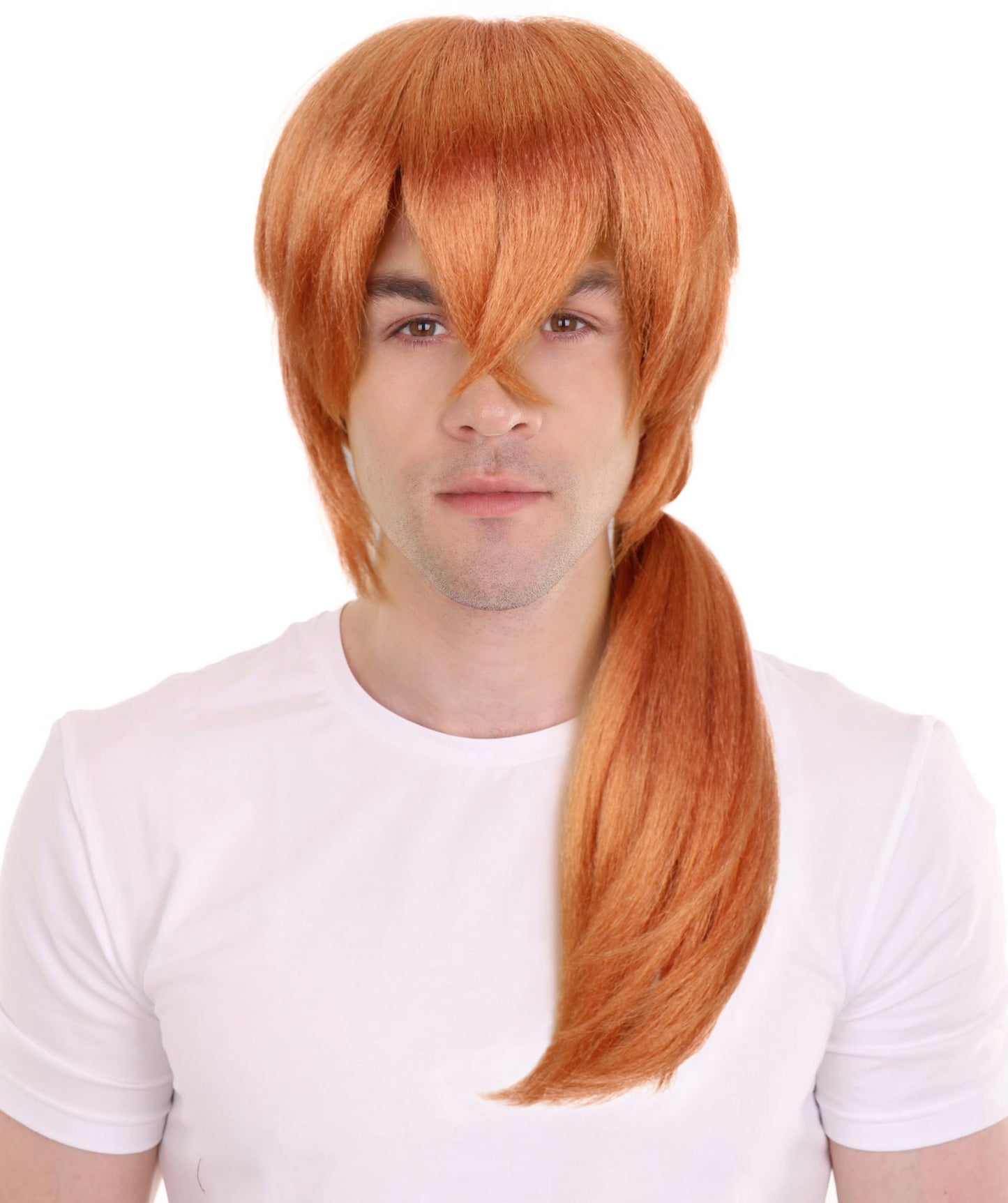 HPO Adult Men'S Bungo Stray Dogs Chuya Nakahara Cosplay Wig | Anime-Inspired Short Wavy Brown Wigs, Adjustable Fit | Perfect for Halloween Comic-Con or Cosplay Events