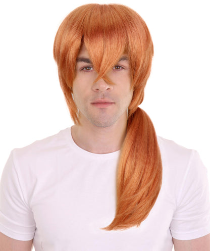 HPO Adult Men'S Bungo Stray Dogs Chuya Nakahara Cosplay Wig | Anime-Inspired Short Wavy Brown Wigs, Adjustable Fit | Perfect for Halloween Comic-Con or Cosplay Events