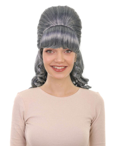 HPO Women's Class 60's Brown Half Updo Wig with Ponytail | Halloween  Wig | Flame-retardant Synthetic Fiber