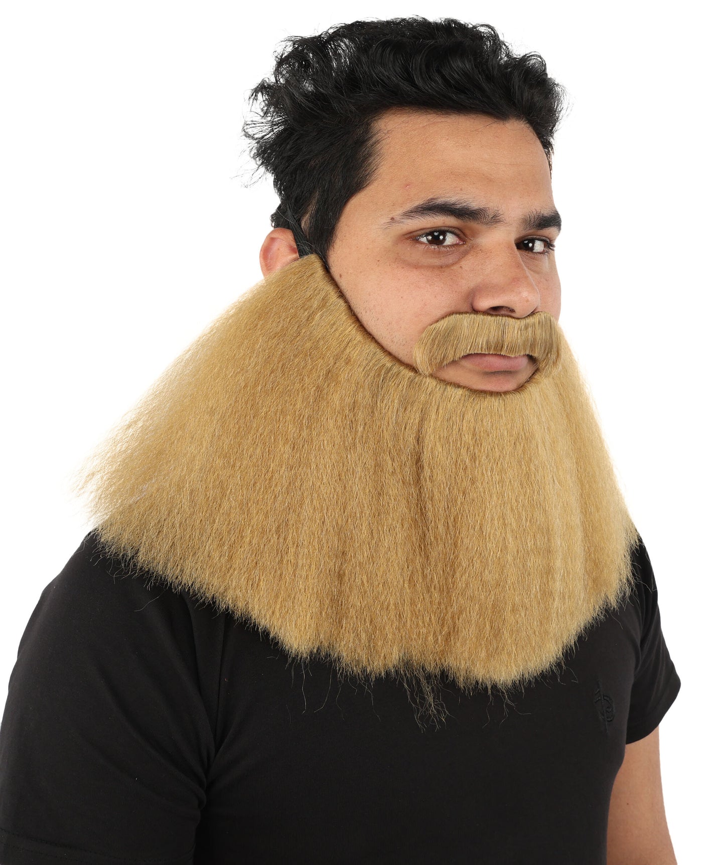 HPO Men’s Viking Beard & Mustache Set – Warrior Facial Hair Accessory | Multicolor Options | Ideal for Sea Giant Look, Mythical Barbarian Roleplay, Halloween & Cosplay