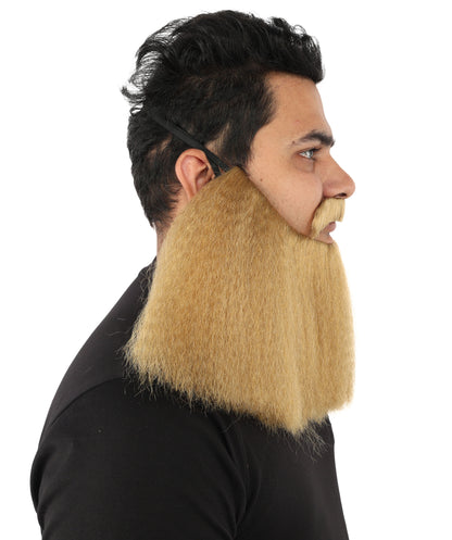 HPO Men’s Viking Beard & Mustache Set – Warrior Facial Hair Accessory | Multicolor Options | Ideal for Sea Giant Look, Mythical Barbarian Roleplay, Halloween & Cosplay