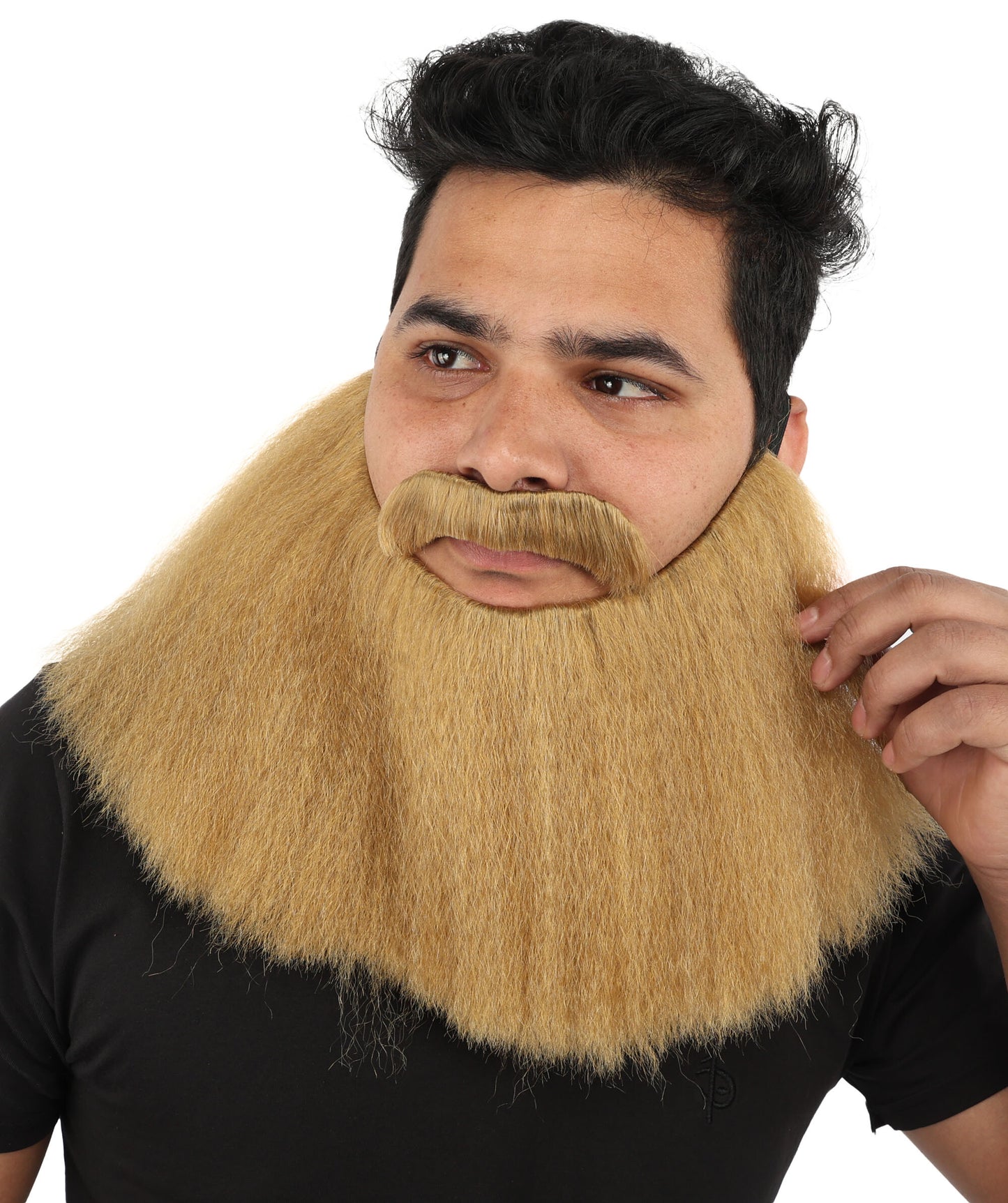 HPO Men’s Viking Beard & Mustache Set – Warrior Facial Hair Accessory | Multicolor Options | Ideal for Sea Giant Look, Mythical Barbarian Roleplay, Halloween & Cosplay
