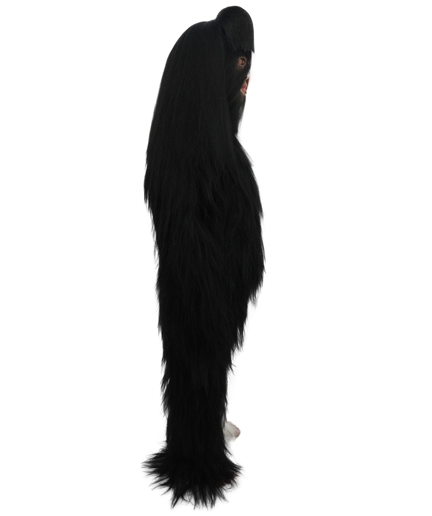HPO Teen Extreme Hairy Person Two Part Costume, Mask and Bundle Set - Full-Body Hair Suit Extra-Long Costume Wig for Halloween, Cosplay & Parties - Multiple Color Options