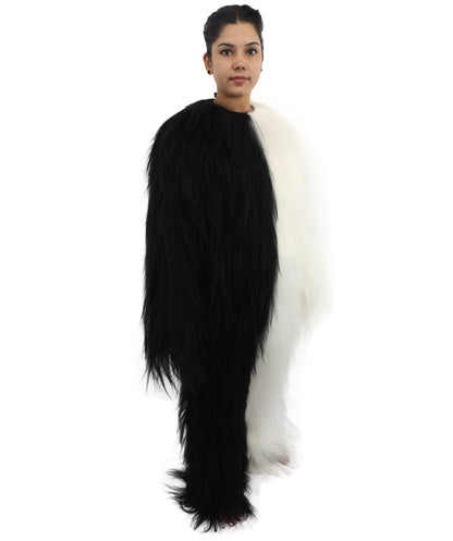 HPO Teen Extreme Hairy Person Two Part Costume, Mask and Bundle Set - Full-Body Hair Suit Extra-Long Costume Wig for Halloween, Cosplay & Parties - Multiple Color Options