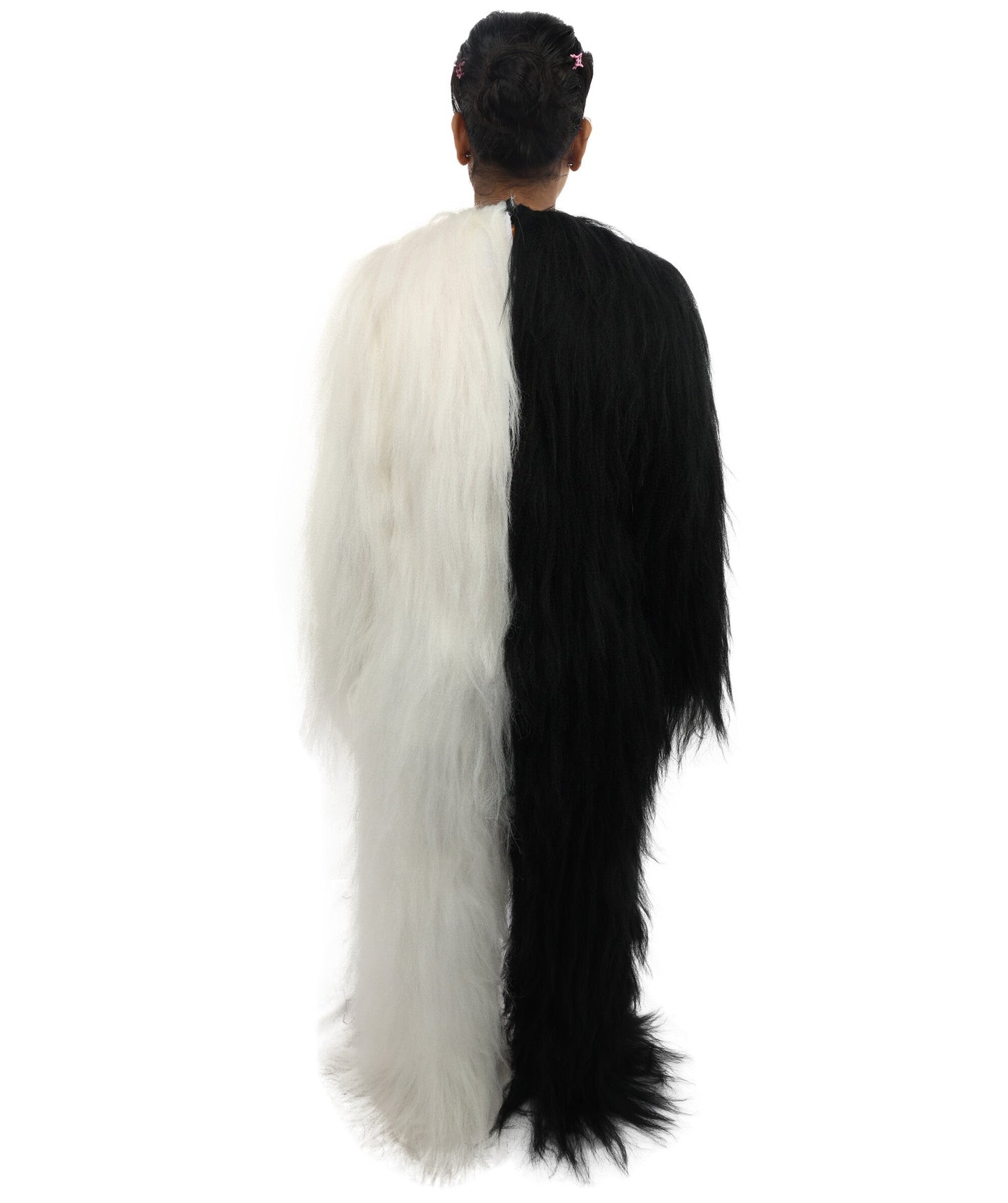 HPO Teen Extreme Hairy Person Two Part Costume, Mask and Bundle Set - Full-Body Hair Suit Extra-Long Costume Wig for Halloween, Cosplay & Parties - Multiple Color Options
