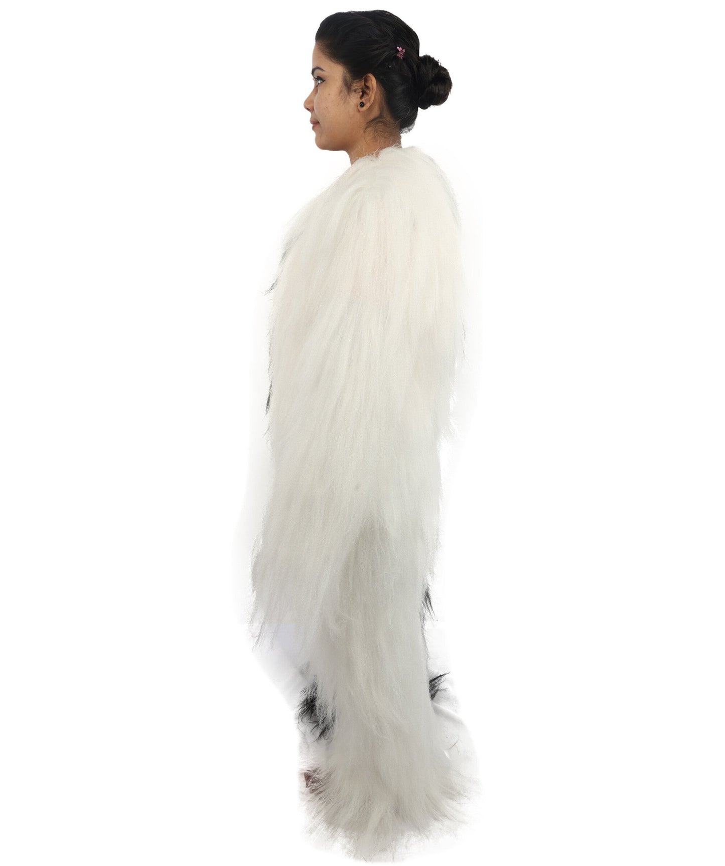 HPO Teen Extreme Hairy Person Two Part Costume, Mask and Bundle Set - Full-Body Hair Suit Extra-Long Costume Wig for Halloween, Cosplay & Parties - Multiple Color Options