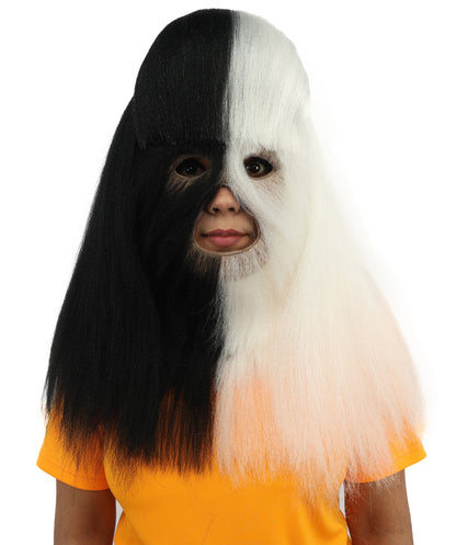 HPO Teen Extreme Hairy Person Two Part Costume, Mask and Bundle Set - Full-Body Hair Suit Extra-Long Costume Wig for Halloween, Cosplay & Parties - Multiple Color Options
