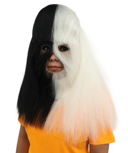 HPO Teen Extreme Hairy Person Two Part Costume, Mask and Bundle Set - Full-Body Hair Suit Extra-Long Costume Wig for Halloween, Cosplay & Parties - Multiple Color Options