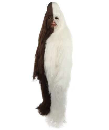 HPO Teen Extreme Hairy Person Two Part Costume, Mask and Bundle Set - Full-Body Hair Suit Extra-Long Costume Wig for Halloween, Cosplay & Parties - Multiple Color Options