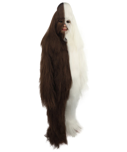 HPO Teen Extreme Hairy Person Two Part Costume, Mask and Bundle Set - Full-Body Hair Suit Extra-Long Costume Wig for Halloween, Cosplay & Parties - Multiple Color Options