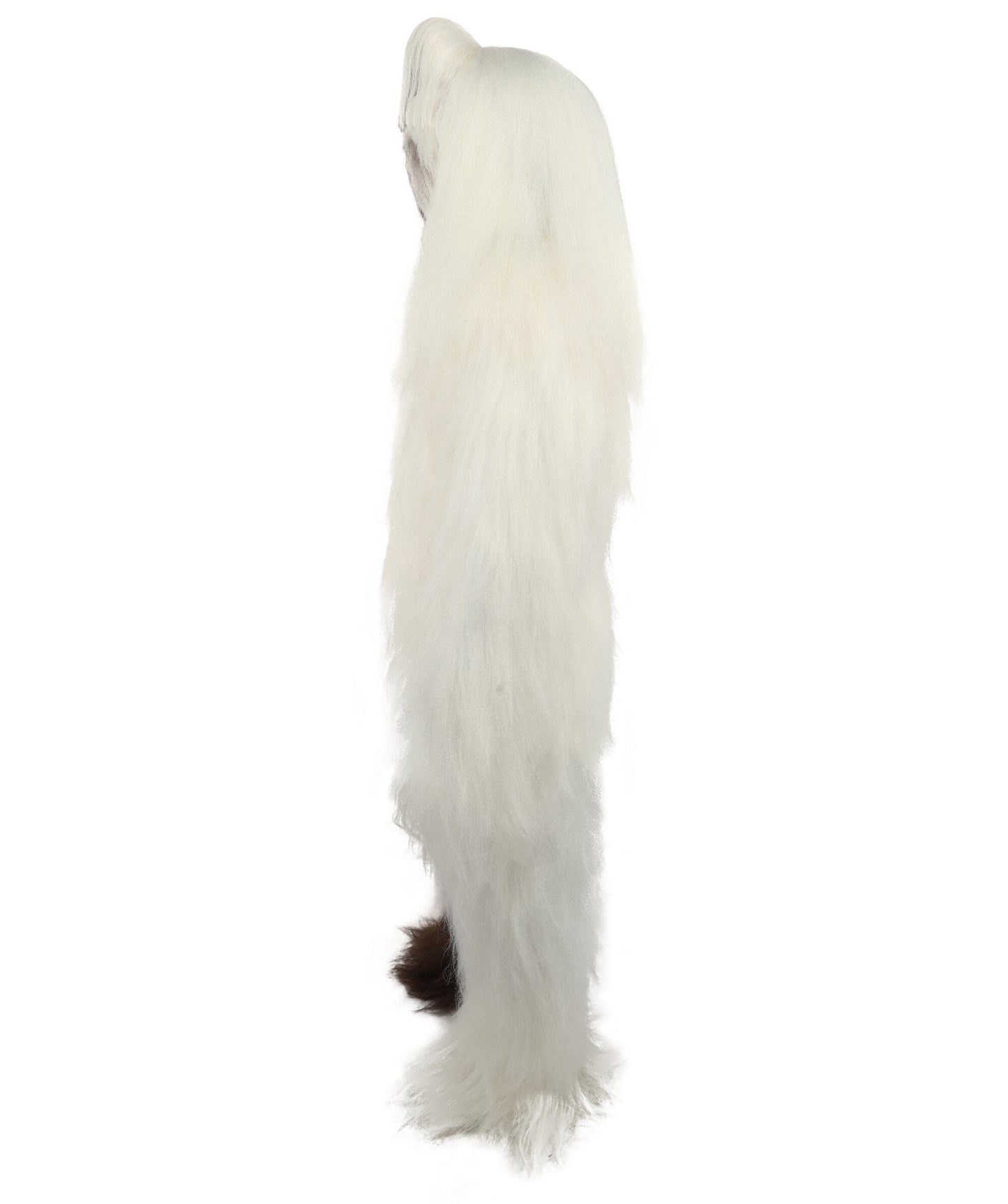 HPO Teen Extreme Hairy Person Two Part Costume, Mask and Bundle Set - Full-Body Hair Suit Extra-Long Costume Wig for Halloween, Cosplay & Parties - Multiple Color Options