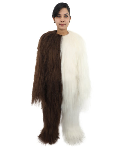 HPO Teen Extreme Hairy Person Two Part Costume, Mask and Bundle Set - Full-Body Hair Suit Extra-Long Costume Wig for Halloween, Cosplay & Parties - Multiple Color Options