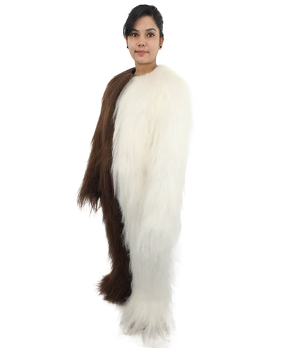 HPO Teen Extreme Hairy Person Two Part Costume, Mask and Bundle Set - Full-Body Hair Suit Extra-Long Costume Wig for Halloween, Cosplay & Parties - Multiple Color Options