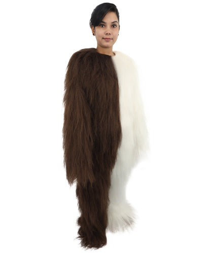 HPO Teen Extreme Hairy Person Two Part Costume, Mask and Bundle Set - Full-Body Hair Suit Extra-Long Costume Wig for Halloween, Cosplay & Parties - Multiple Color Options