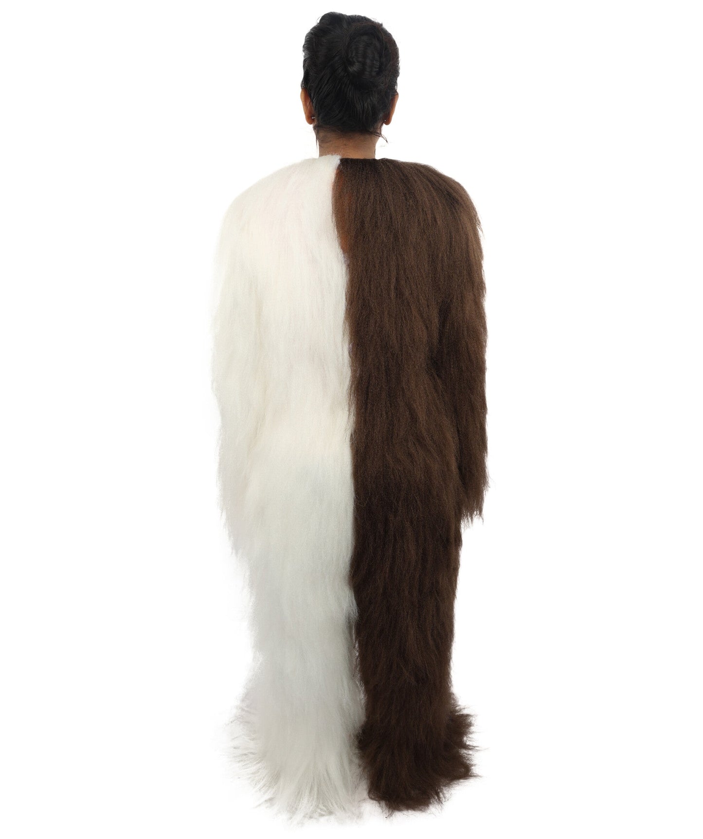 HPO Teen Extreme Hairy Person Two Part Costume, Mask and Bundle Set - Full-Body Hair Suit Extra-Long Costume Wig for Halloween, Cosplay & Parties - Multiple Color Options