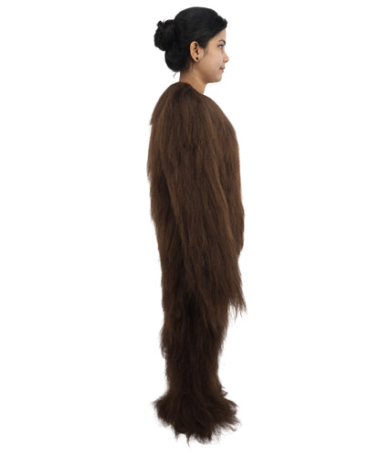 HPO Teen Extreme Hairy Person Two Part Costume, Mask and Bundle Set - Full-Body Hair Suit Extra-Long Costume Wig for Halloween, Cosplay & Parties - Multiple Color Options