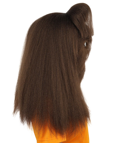 HPO Teen Extreme Hairy Person Two Part Costume, Mask and Bundle Set - Full-Body Hair Suit Extra-Long Costume Wig for Halloween, Cosplay & Parties - Multiple Color Options