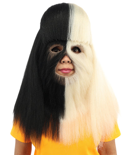 HPO Teen Extreme Hairy Person Two Part Costume, Mask and Bundle Set - Full-Body Hair Suit Extra-Long Costume Wig for Halloween, Cosplay & Parties - Multiple Color Options