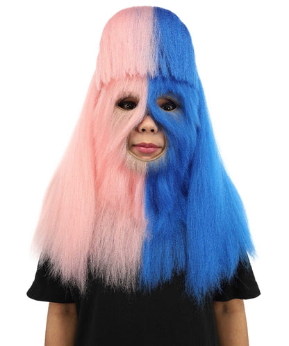 HPO Teen Extreme Hairy Person Two Part Costume, Mask and Bundle Set - Full-Body Hair Suit Extra-Long Costume Wig for Halloween, Cosplay & Parties - Multiple Color Options