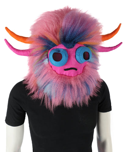 HPO Unisex Furry Monster Rainbow Mask, Bundle and costume, Full-Body Cosplay Suit, Perfect for Halloween and Parties Festivals