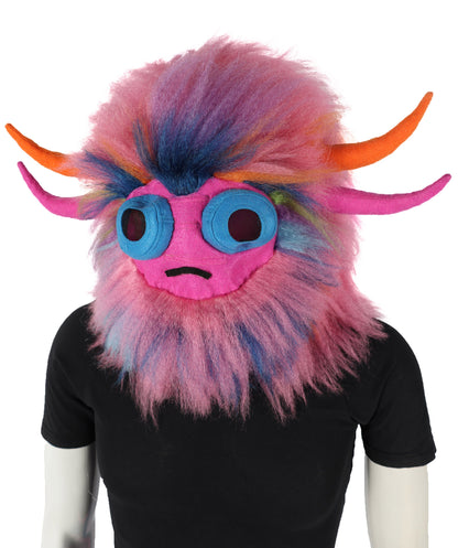 HPO Unisex Furry Monster Rainbow Mask, Bundle and costume, Full-Body Cosplay Suit, Perfect for Halloween and Parties Festivals