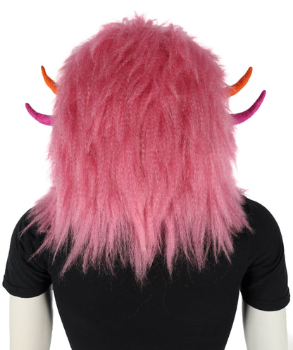 HPO Unisex Furry Monster Rainbow Mask, Bundle and costume, Full-Body Cosplay Suit, Perfect for Halloween and Parties Festivals