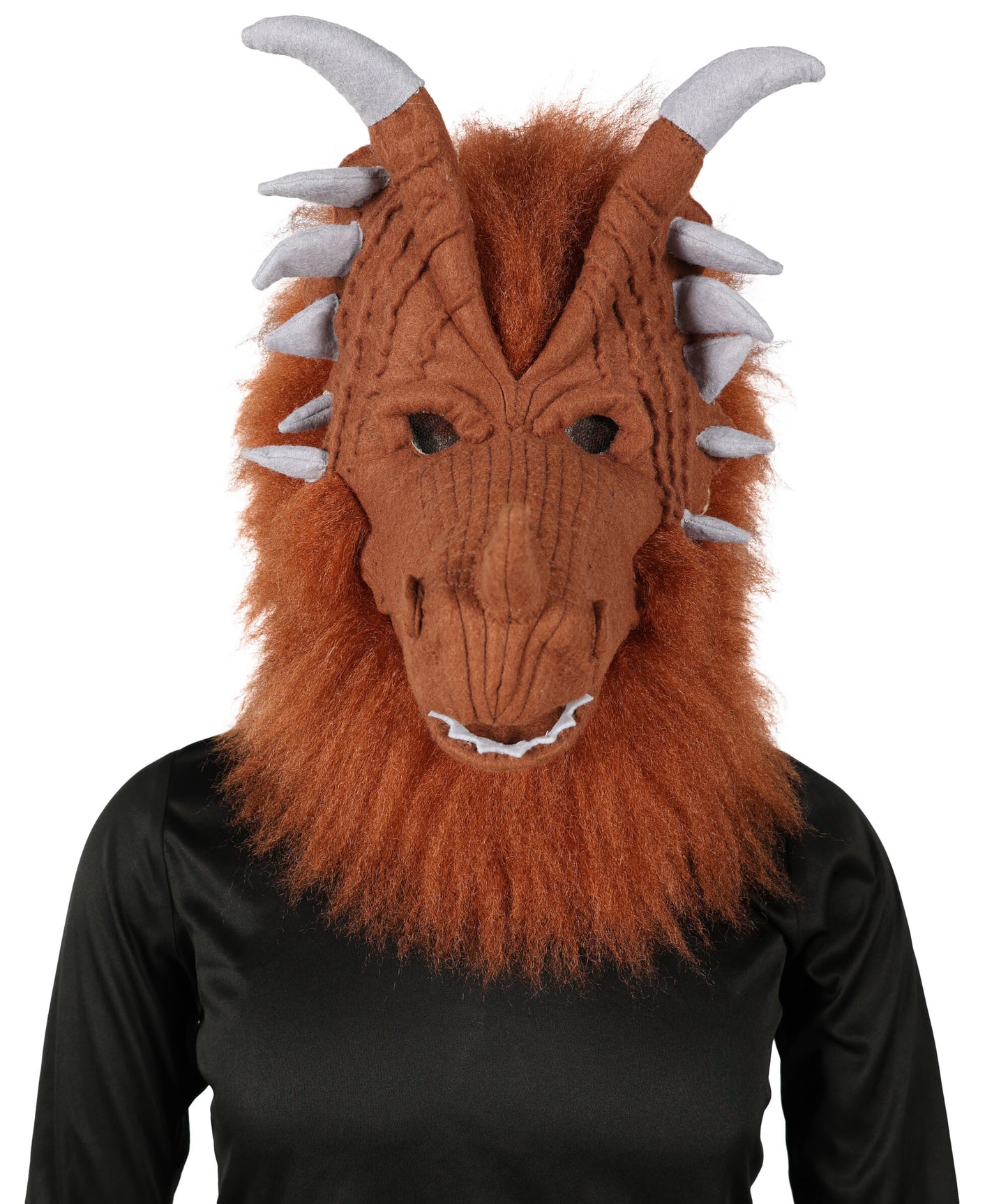 HPO Unisex Furry Monster 72-inch Full-Body Brown Beast Costume Set with Head Mask| Perfect for Halloween| Flame-retardant Synthetic Fabric